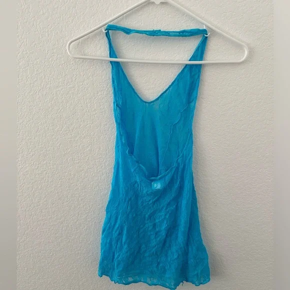 Lace halter neck mini dress OS - Picture 4 of 5